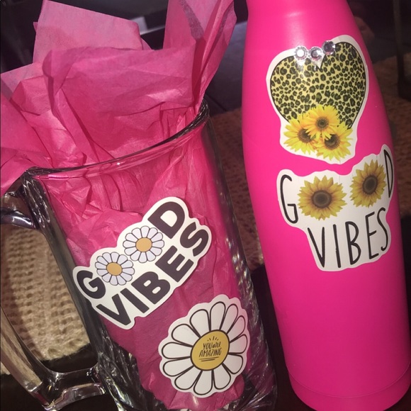 crafted cute inspirational water bottles/ beer mug